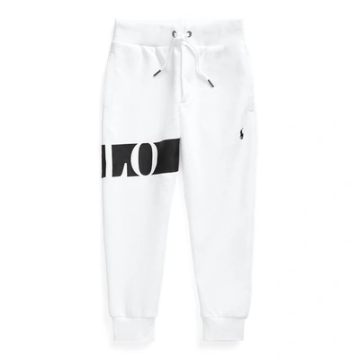 Shop Polo Ralph Lauren Logo Double-knit Jogger Pant In White