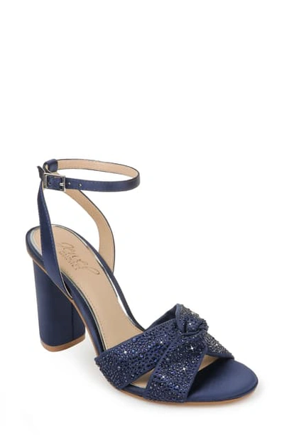 Shop Jewel Badgley Mischka Nicoline Sandal In Navy