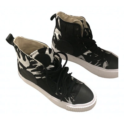 Pre-owned Mcq By Alexander Mcqueen Cloth Trainers In Black