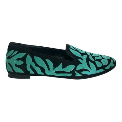 Pre-owned Aerin Flats In Turquoise