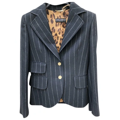 Pre-owned Dolce & Gabbana Wool Blazer In Navy