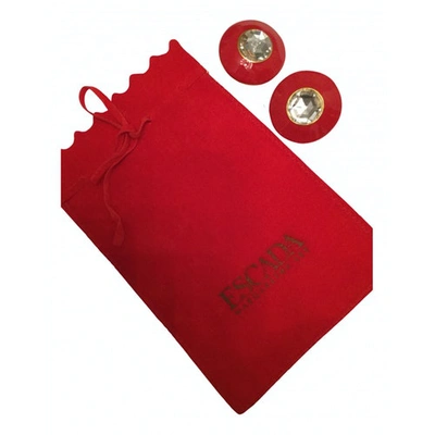 Pre-owned Escada Earrings In Red