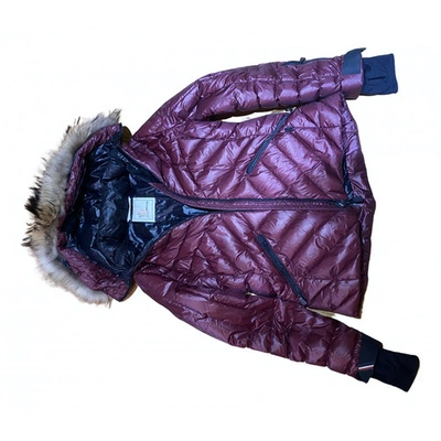 Pre-owned Moncler Grenoble Puffer In Burgundy