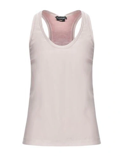 Shop Tom Ford Woman Tank Top Pastel Pink Size Xs Cashmere, Silk