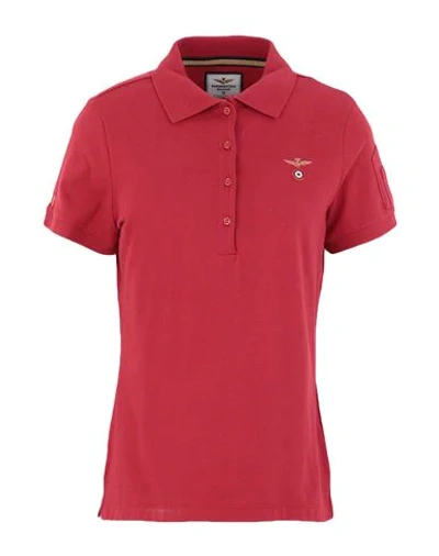 Shop Aeronautica Militare Polo Shirt In Red