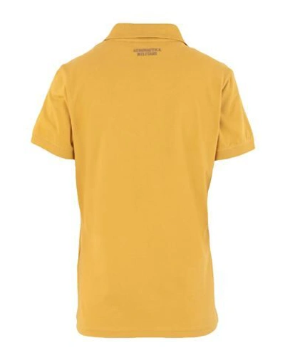 Shop Aeronautica Militare Polo Shirts In Ocher