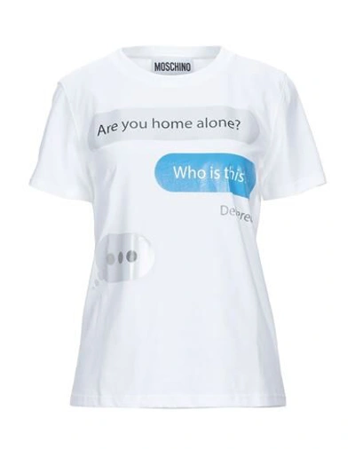Shop Moschino Woman T-shirt White Size 10 Cotton