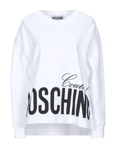 Shop Moschino Woman Sweatshirt White Size 8 Cotton