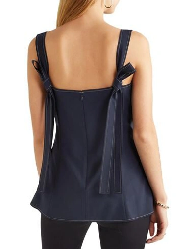 Shop Adeam Tops In Dark Blue