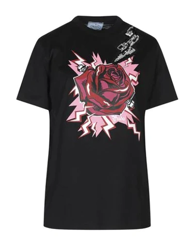 Shop Prada T-shirts In Black