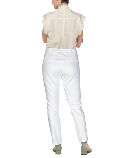 Shop Silvian Heach Woman Pants White Size 12 Cotton, Polyester, Elastane