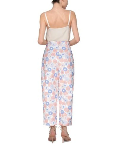 Kenzo Floral Embroidered Cropped Trousers In Ivory