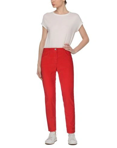Shop Laurèl Woman Pants Red Size 10 Cotton, Elastane