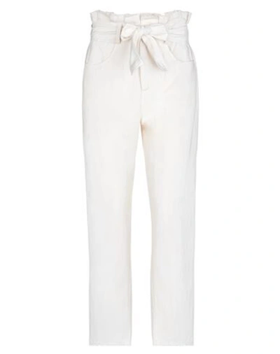 Shop Claudie Woman Pants Ivory Size 2 Cotton, Linen In White