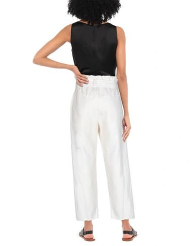 Shop Claudie Woman Pants Ivory Size 8 Cotton, Linen In White