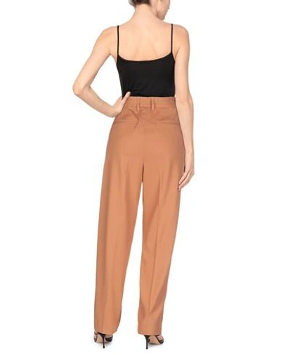 Shop Dondup Woman Pants Brown Size 4 Polyester, Triacetate