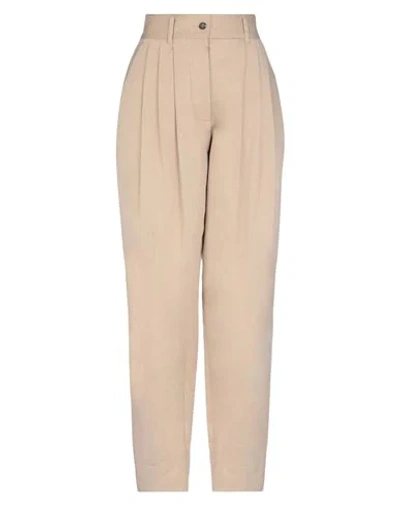 Shop Dolce & Gabbana Woman Pants Beige Size 14 Cotton, Elastane