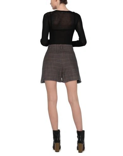 Shop Chloé Woman Shorts & Bermuda Shorts Dark Brown Size 8 Virgin Wool, Elastane, Polyamide