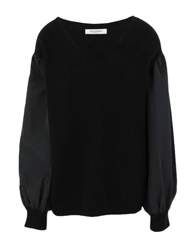 Shop Valentino Garavani Woman Sweater Black Size S Virgin Wool, Cashmere, Cotton, Polyamide