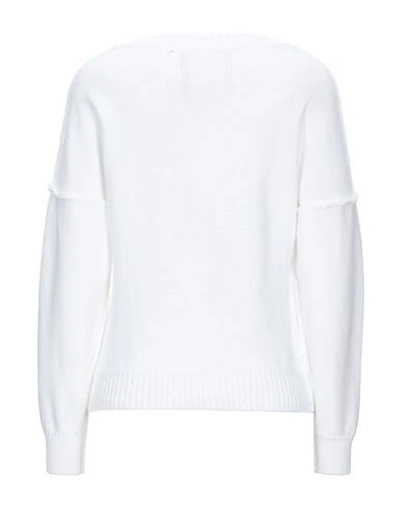 Moschino Pumpkin Face Pullover In White In White
