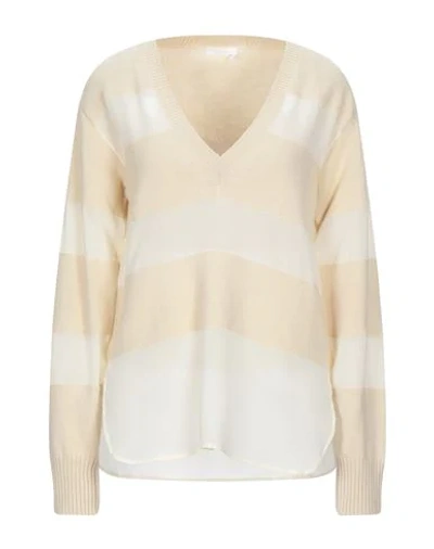 Shop Chloé Woman Sweater Beige Size S Virgin Wool, Silk, Cashmere