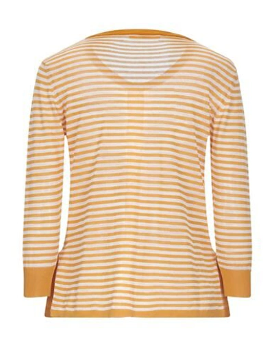 Shop Suoli Woman Cardigan Apricot Size 4 Cotton, Viscose, Polyester In Orange