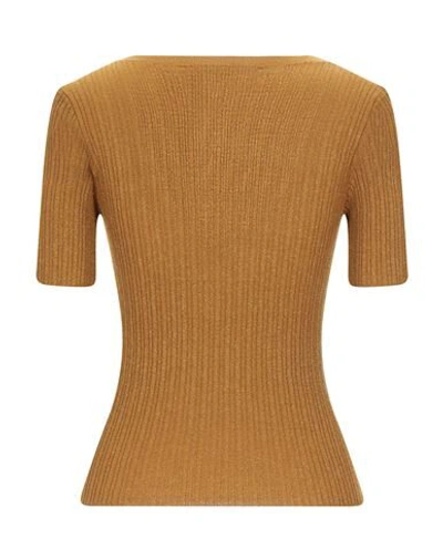Shop Be You By Geraldine Alasio Woman Sweater Ocher Size L Wool, Polyamide In Yellow
