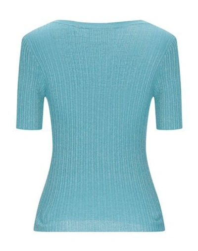 Shop Be You By Geraldine Alasio Woman Sweater Pastel Blue Size L Wool, Polyamide