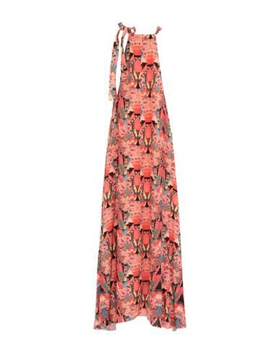 Shop Chufy Long Dresses In Coral