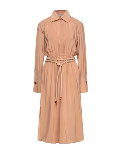 Shop Fendi Midi Dresses In Blush