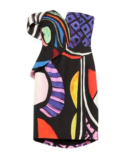 Shop Moschino Woman Mini Dress Black Size 10 Viscose, Polyamide