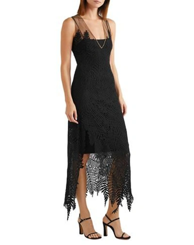 Shop Akris Woman Midi Dress Black Size 10 Wool, Acrylic, Polyester, Polyamide, Silk