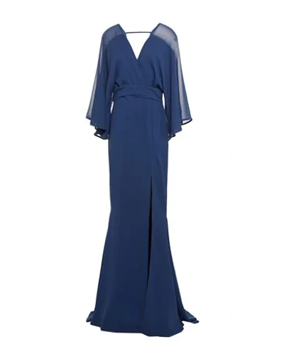 Shop Atelier Legora Long Dresses In Dark Blue