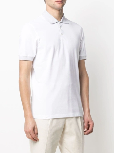 Shop Brunello Cucinelli Classic Cotton Polo Shirt In White