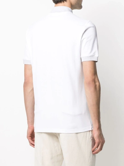 Shop Brunello Cucinelli Classic Cotton Polo Shirt In White