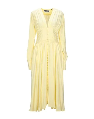 Shop Rotate Birger Christensen Midi Dress In Light Yellow