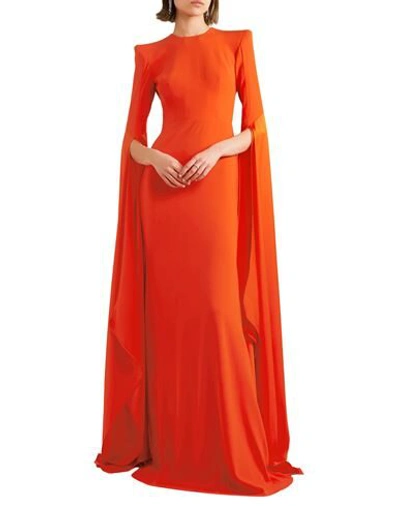 Shop Alex Perry Long Dress In Orange