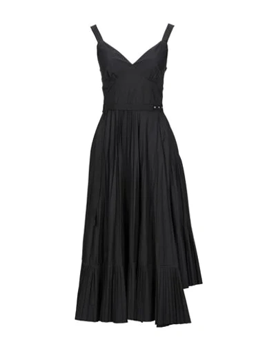 Shop Beatrice B Beatrice .b Woman Midi Dress Black Size 8 Cotton, Elastane, Viscose