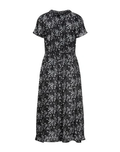 Shop Kenzo Woman Midi Dress Black Size 4 Viscose, Silk