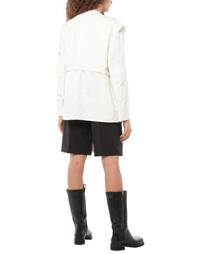 Shop Stella Mccartney Woman Jacket White Size 6-8 Polyamide, Cotton, Linen, Polyester