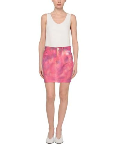 Shop Msgm Mini Skirts In Pink