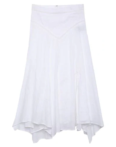 Shop Isabel Marant Étoile 3/4 Length Skirts In White