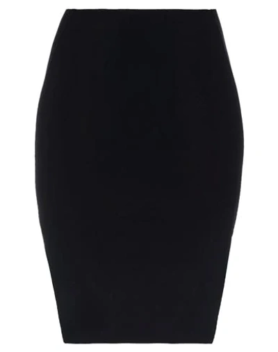 Shop Rick Owens Woman Midi Skirt Black Size M Viscose, Polyester, Polyamide, Elastane