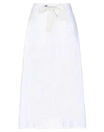 Shop 19.70 Nineteen Seventy 3/4 Length Skirts In White
