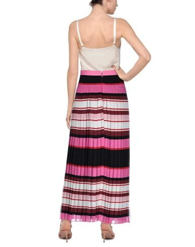 Shop Valentino Garavani Woman Maxi Skirt Fuchsia Size 8 Silk In Pink