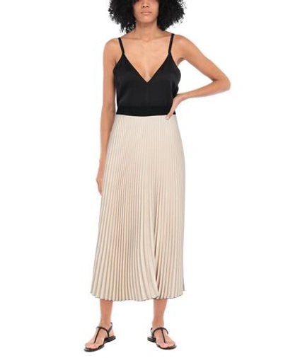 Shop Beatrice B Beatrice .b Woman Midi Skirt Beige Size 6 Polyester