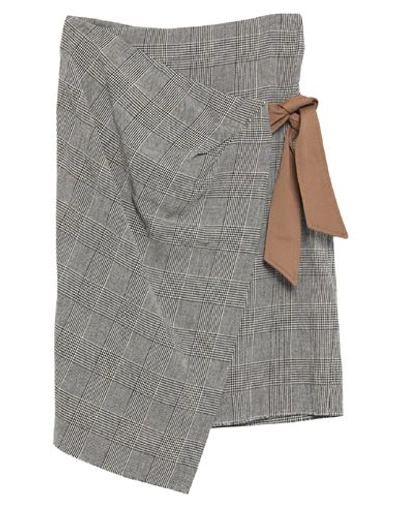 Manila Grace Midi Skirts In Black