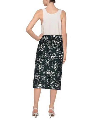 Shop Aspesi Woman Midi Skirt Dark Green Size 8 Cotton