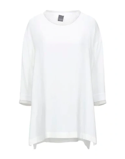 Shop Lorena Antoniazzi Woman Top White Size 8 Acetate, Silk, Cotton, Polyester, Viscose