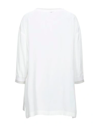 Shop Lorena Antoniazzi Woman Top White Size 8 Acetate, Silk, Cotton, Polyester, Viscose